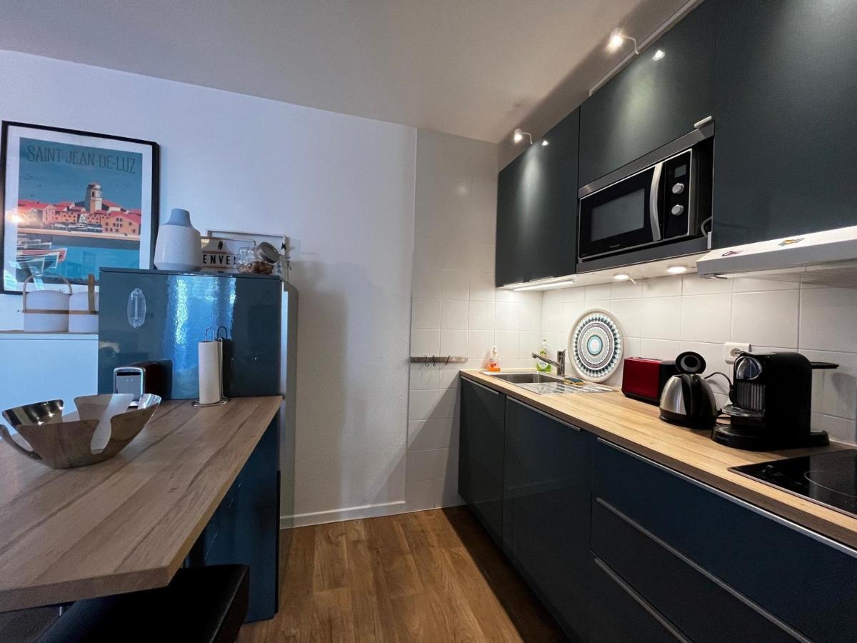 Bel Appartement T3 Avec Jardin, Piscine Et Parking, Proche Plage A Hendaye - Fr-1-239-739 Eksteriør bilde